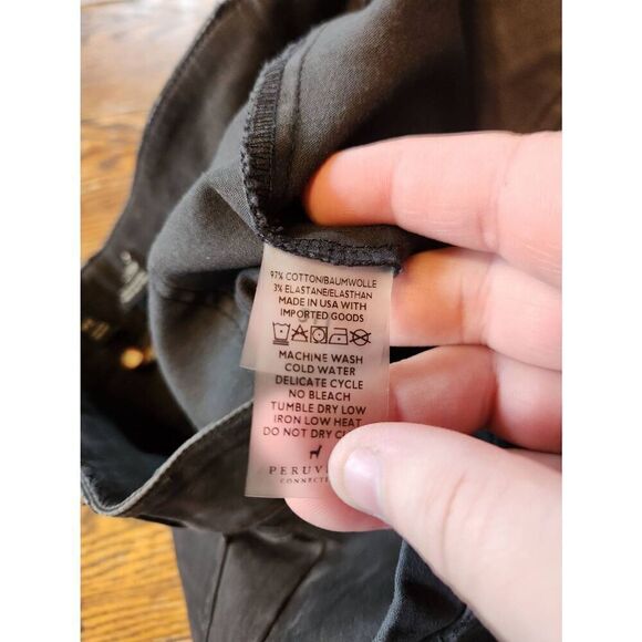 Peruvian Connection Finn Slim cargo Pants in Black sz 4 - Picture 4 of 5